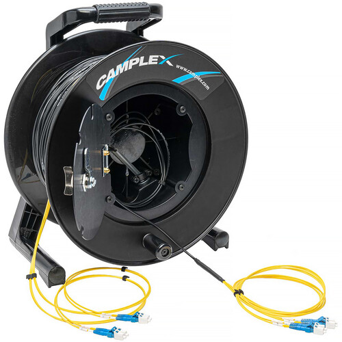 Camplex 4-Channel LC Single Mode Indoor-Outdoor Fiber Optic Snake Reel (1500')