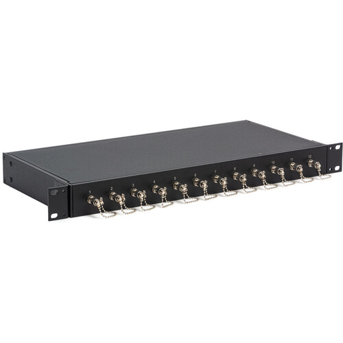 Camplex ST-to-ST Single Mode Simplex Fiber Optic Feedthru Rackmount Cabinet (1 RU 12-Port )