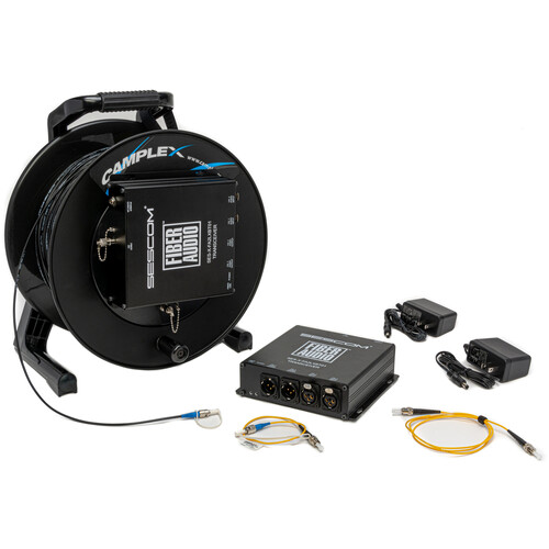 Camplex 2-Channel Bidirectional Line Audio Tactical Fiber Optic Cable Reel Extender System (1000')