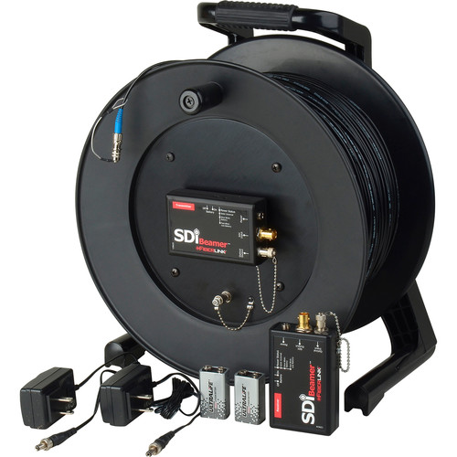 Camplex Tac-N-Go 3G-SDI Fiber Optic Extender Set with 1000' Tactical Fiber Cable Reel