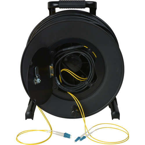 Camplex 2-Channel Fiber Optic Tactical Cable Reel with LC Connectors (750')