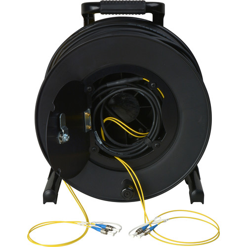 Camplex 2-Channel Fiber Optic Tactical Cable Reel with ST Connectors (1250')