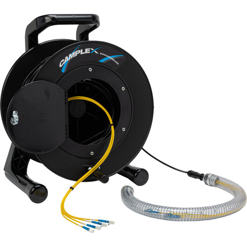 Camplex 4-Channel Fiber Optic Tactical Cable Reel with LC Connectors (500')