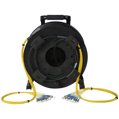 Camplex 8-Channel Fiber Optic Tactical Cable Reel with ST Connectors (2000')