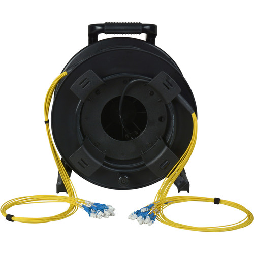 Camplex 12-Channel Fiber Optic Tactical Cable Reel with LC Connectors (750')