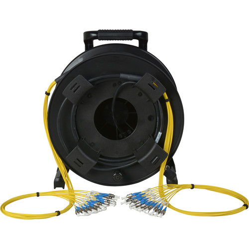 Camplex 12-Channel Fiber Optic Tactical Cable Reel with ST Connectors (1750')