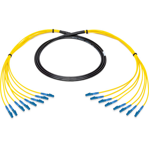 Camplex 8-Channel Single Mode Fiber Optic Tactical Snake with ST Connectors (10')