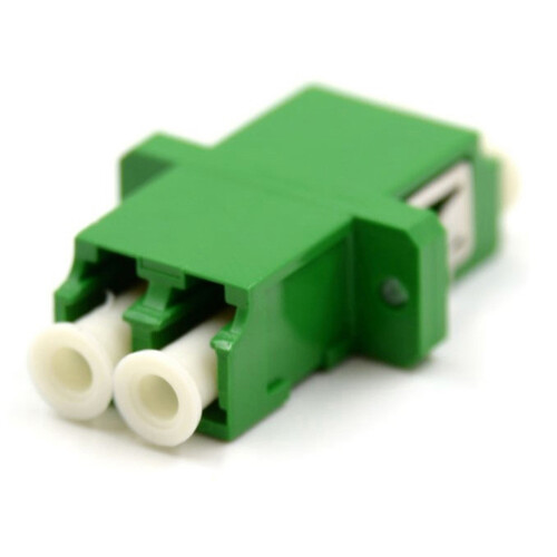 Camplex LC to LC Duplex Single Mode APC Flanged Adapter (Green 100-Pack)