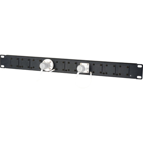 Camplex HF-1RU-10X 1RU 10-Position Universal SMPTE Feedthru Panel (Black)