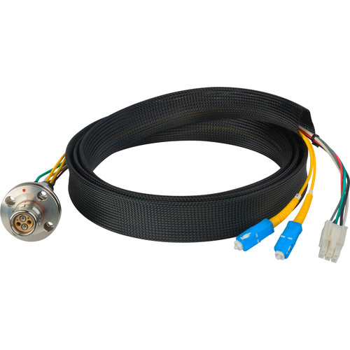 Camplex FCS015A-FR Hybrid Fiber Optic Receptacle Breakout Cable SMPTE/ARIB with SC Female Connector (1')