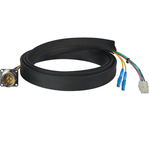 Camplex FCS015A-FR Hybrid Fiber Optic Receptacle Breakout Cable SMPTE/ARIB with LC Male Connector (1')