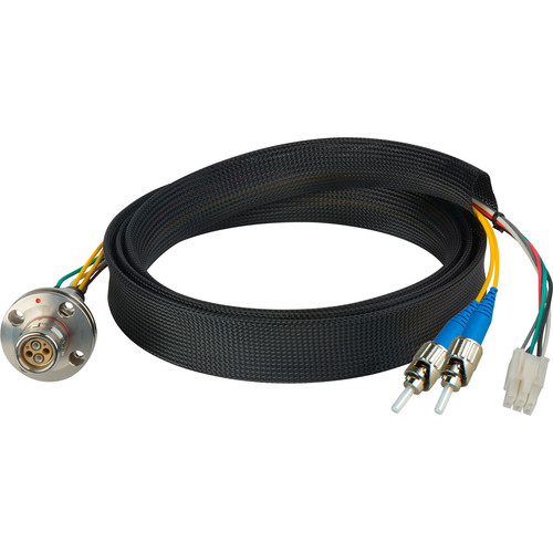 Camplex FCS015A-FR Hybrid Fiber Optic Receptacle Breakout Cable SMPTE/ARIB with ST Female Connector (3')