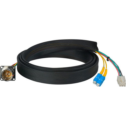 Camplex FCS015A-FR Hybrid Fiber Optic Receptacle Breakout Cable SMPTE/ARIB with SC Male Connector (3')