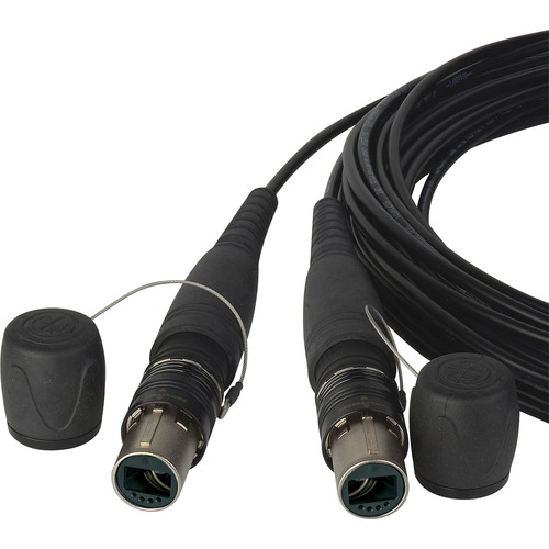 Camplex opticalCON DUO to DUO OM4 Multi-Mode Fiber Optic Tactical Cable (75')
