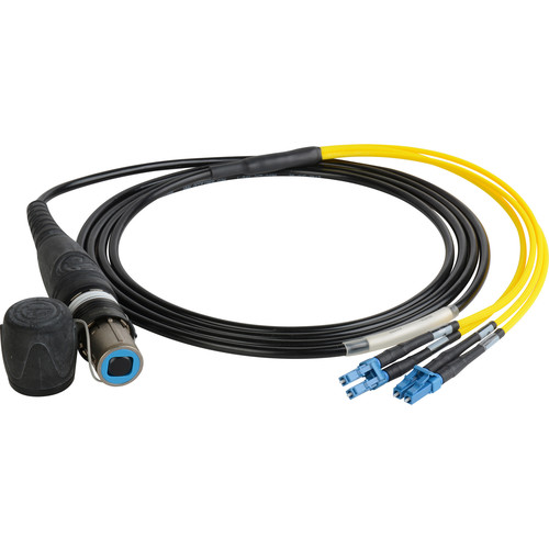 Camplex opticalCON Quad NO4SX to Quad LC Single-Mode Fiber Breakout Cable (15')