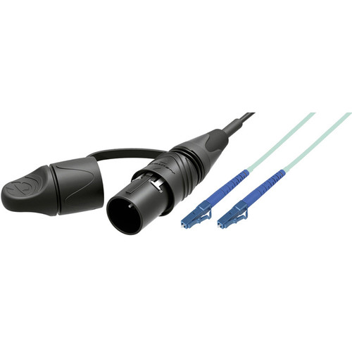 Camplex 2-Ch opticalCON DUO LITE to 2 LC Multi-Mode Fiber Tactical Patch Cable (6')