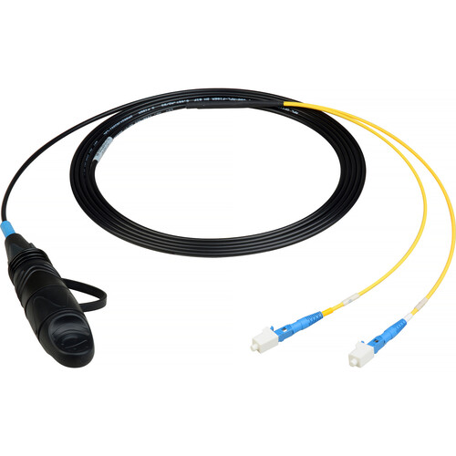 Camplex 4-Ch opticalCON DUO LITE to Dual LC Single-Mode Fiber-Optic Tactical Patch Cable (15')