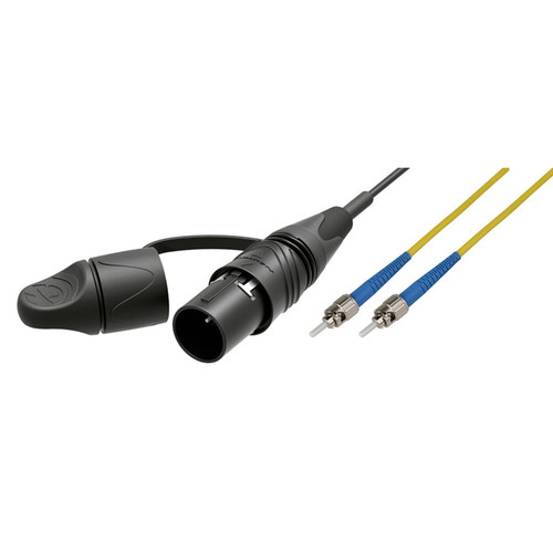 Camplex 2-Ch opticalCON DUO LITE to 2 ST Single-Mode Fiber Tactical Patch Cable (3')
