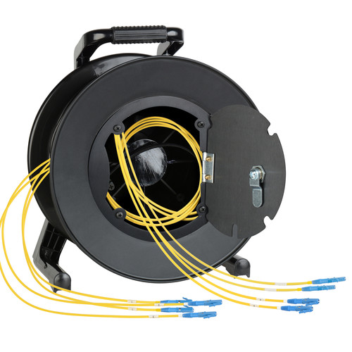 Camplex 4-Channel LC Single-Mode Fiber Tactical Snake Reel (328')