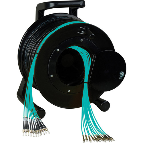 Camplex OM3 4-Ch Multimode Tactical Fiber LC Snake Cable Reel (2000')
