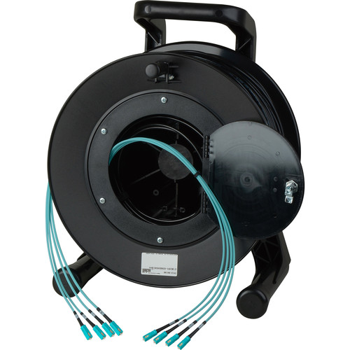 Camplex OM3 4-Ch Multimode Tactical Fiber SC Snake Cable Reel (100')