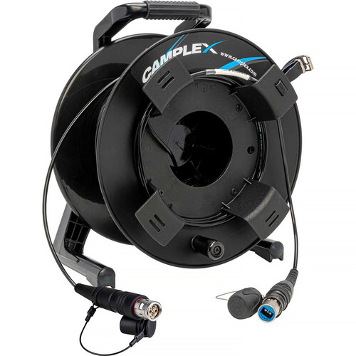 Camplex SMPTE Hybrid opticalCON DUO to FUW LEMO Singlemode Outdoor Fiber Cable Reel (328 ft)