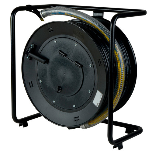Camplex 12-Channel LC Single Mode Fiber Optic Tactical Snake on Reel with Protective Breakout (2000')