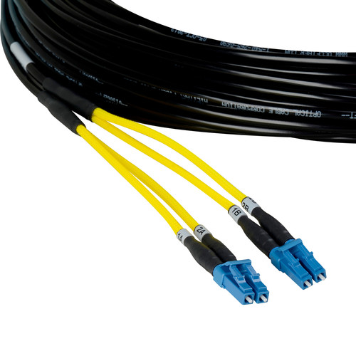 Camplex 2-Channel LC Single-Mode Fiber Tactical Snake Cable (50')