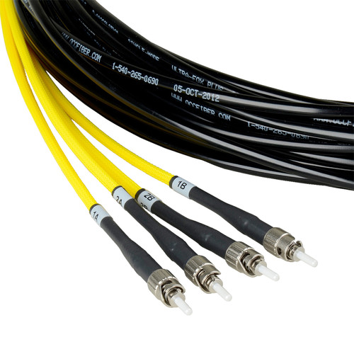 Camplex Four-Channel ST Single-Mode Fiber Tactical Snake Cable (25')