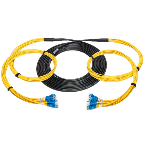 Camplex 50' 12-Channel LC Single-Mode Tactical Fiber Optical Snake Cable
