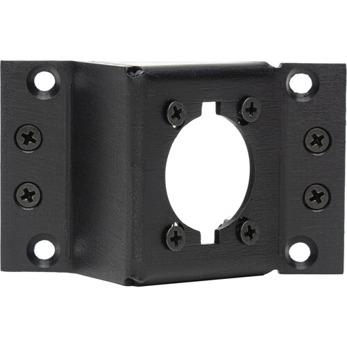 Camplex Punched Angled Aluminum Panel for Neutrik opticalCON and All D-Series Connectors (1 RU Black)
