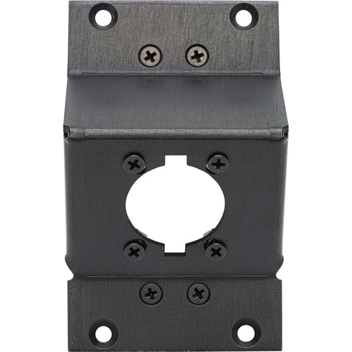 Camplex Punched Angled Aluminum Panel for Neutrik opticalCON and All D-Series Connectors (2 RU Black)