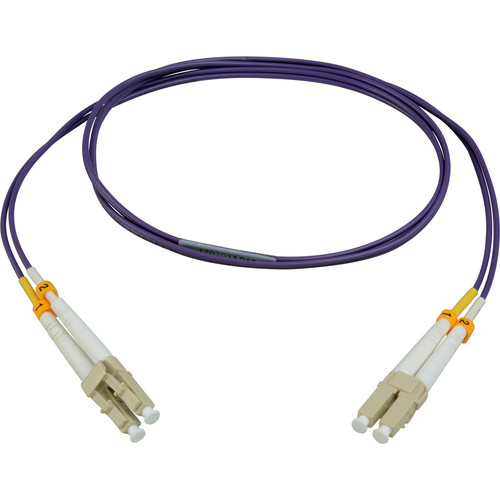Camplex OM4 Premium Bend Tolerant Multimode Duplex LC to LC Fiber Patch Cable (32.8' Purple)