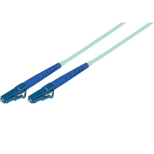 Camplex Premium Bend Tolerant OM3 Multimode Simplex LC to LC Fiber Patch Cable (19.7' Aqua)