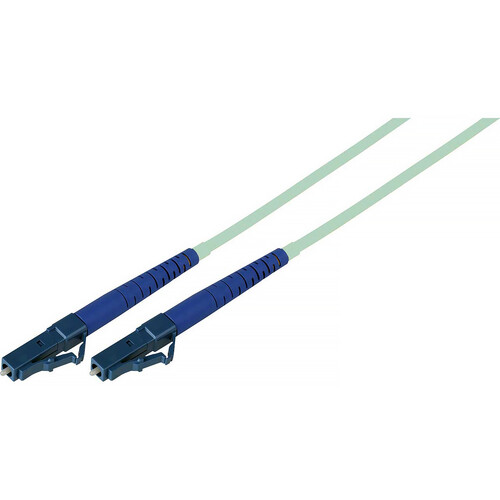 Camplex Premium Bend Tolerant OM3 Multimode Simplex LC to LC Fiber Patch Cable (49.2' Aqua)