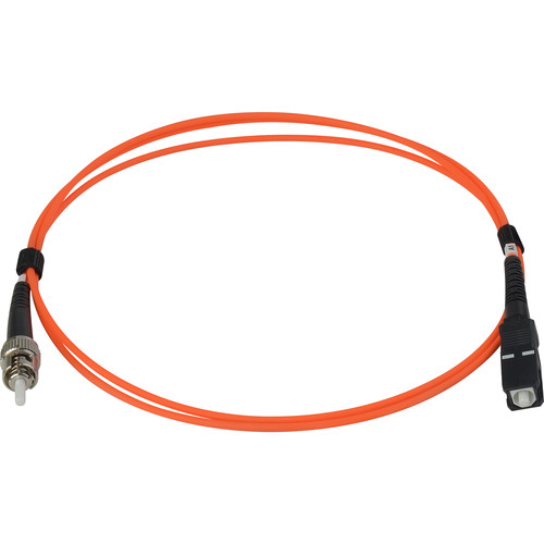Camplex Simplex ST to SC Multimode Fiber Optic Patch Cable (32.81' Orange)