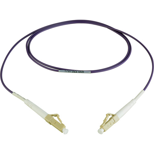 Camplex OM4 Premium Bend-Tolerant Multimode Simplex LC to LC Fiber Patch Cable (16.4' Purple)