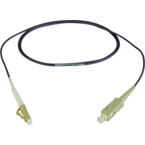 Camplex OM4 Premium Bend-Tolerant Multimode Simplex LC to SC Fiber Patch Cable (6.6' Purple)