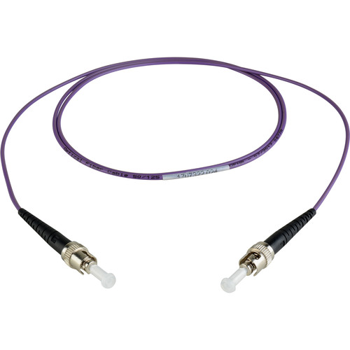 Camplex OM4 Premium Bend-Tolerant Multimode Simplex ST to ST Fiber Patch Cable (32.8' Purple)