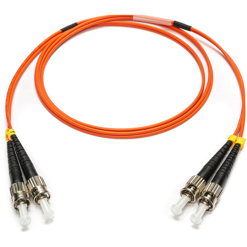 Camplex OM1 Bend-Tolerant Multi-Mode Duplex ST to ST Armored Fiber Patch Cable (3.3' Orange)