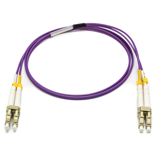 Camplex OM4 Multimode Duplex LC to LC Armored Fiber Patch Cable (328' Purple)