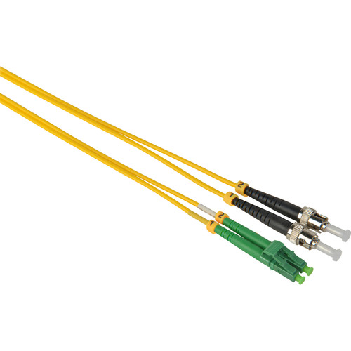 Camplex Duplex APC LC to UPC ST Singlemode 9u/125u Fiber Optic Patch Cable (3.3' Yellow)