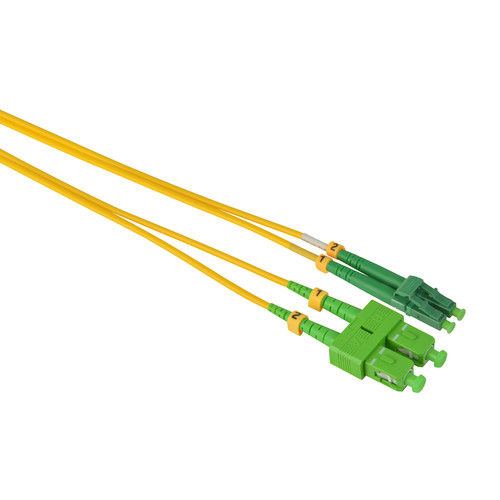 Camplex Duplex APC SC to APC LC Singlemode 9u/125u Fiber Optic Patch Cable (9.8' Yellow)