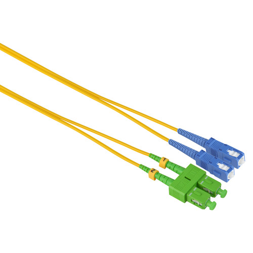 Camplex Duplex APC SC to UPC SC Singlemode 9u/125u Fiber Optic Patch Cable (9.8' Yellow)