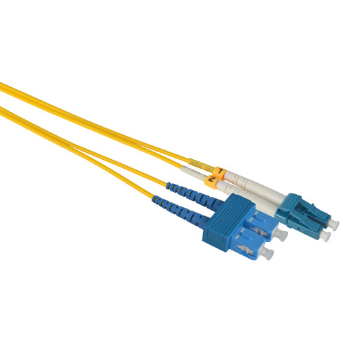 Camplex Duplex LC to Duplex SC Singlemode Fiber Optic Patch Cable (Yellow 98.4')