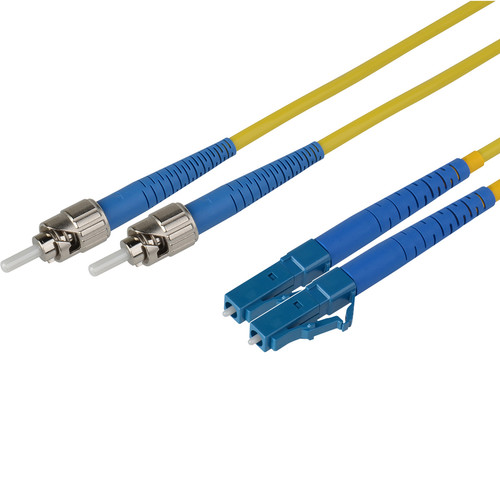 Camplex Duplex ST to Duplex LC Singlemode Fiber Optic Patch Cable (Yellow 108.3')