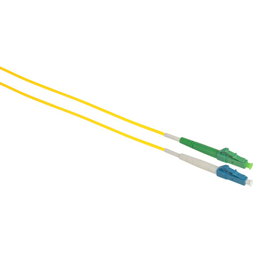 Camplex Simplex APC LC to UPC LC Singlemode 9u/125u Fiber Optic Patch Cable (16.4' Yellow)