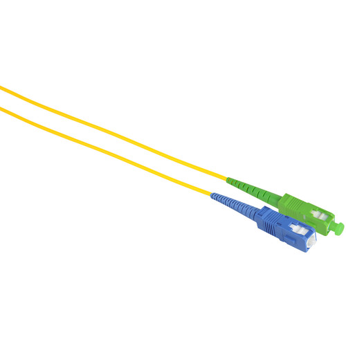Camplex Simplex APC SC to UPC SC Singlemode 9u/125u Fiber Optic Patch Cable (16.4' Yellow)