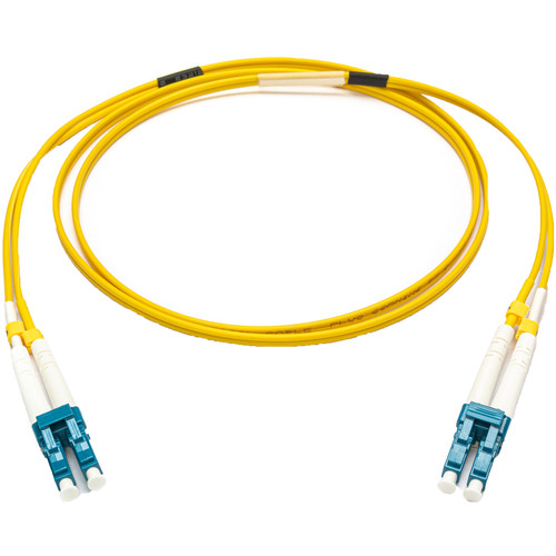 Camplex Premium Bend-Tolerant Single Mode Duplex LC to LC Armored Fiber Patch Cable (6.6' Yellow)