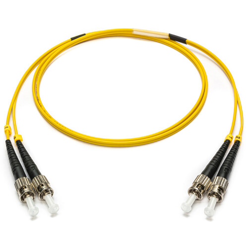 Camplex Premium Bend-Tolerant Single Mode Duplex ST to ST Armored Fiber Patch Cable (164' Yellow)